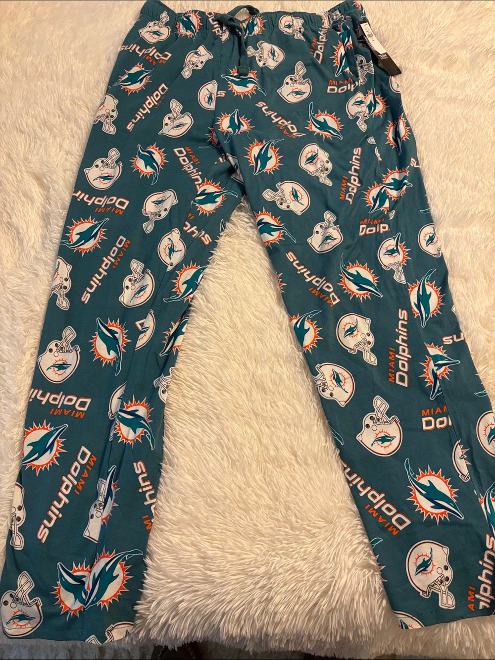 NFL Teal Miami Dolphins Men’s PJ pants with Team Logo